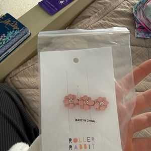 Roller Rabbit Pink Flower hair clip